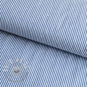 Tessuto di cotone YARN DYED Stripes with studs blue