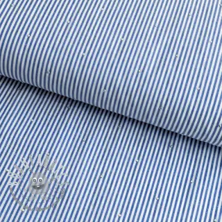 Tessuto di cotone YARN DYED Stripes with studs blue