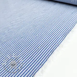 Tessuto di cotone YARN DYED Stripes with studs blue