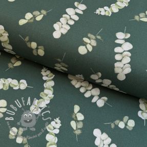 Tessuto decorativo Eucalyptus dark green digital print