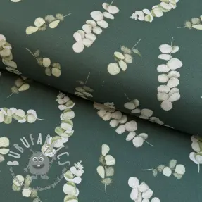 Tessuto decorativo Eucalyptus dark green digital print