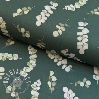 Tessuto decorativo Eucalyptus dark green digital print