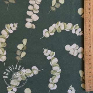 Tessuto decorativo Eucalyptus dark green digital print