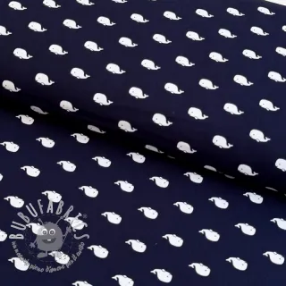 Tessuto di cotone Marine navy