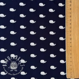 Tessuto di cotone Marine navy