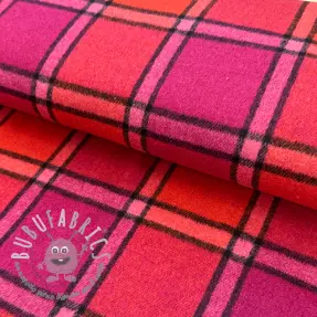 Tessuto per tailleur da donna BRUSHED Check cerise