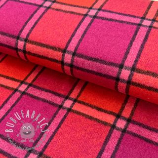 Tessuto per tailleur da donna BRUSHED Check cerise