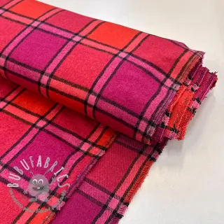 Tessuto per tailleur da donna BRUSHED Check cerise