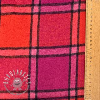 Tessuto per tailleur da donna BRUSHED Check cerise
