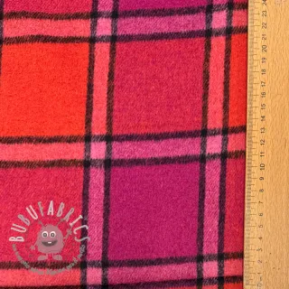 Tessuto per tailleur da donna BRUSHED Check cerise