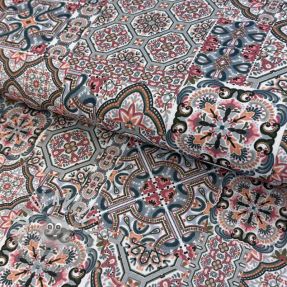 Tessuto decorativo Mozaic navy digital print