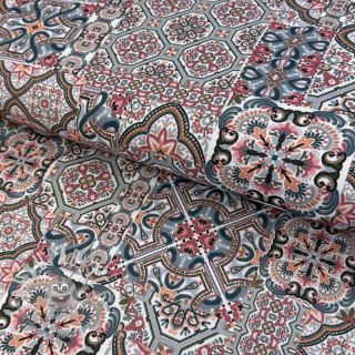 Tessuto decorativo Mozaic navy digital print