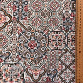 Tessuto decorativo Mozaic navy digital print