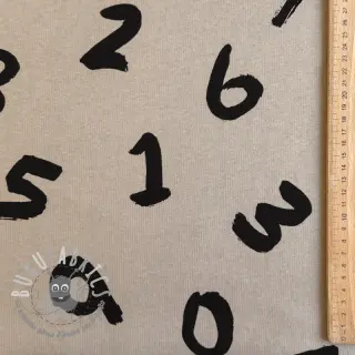 Felpa garzata JOGGING Numbers taupe