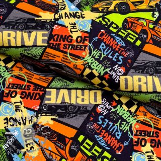 Jersey Fast cars multi digital print