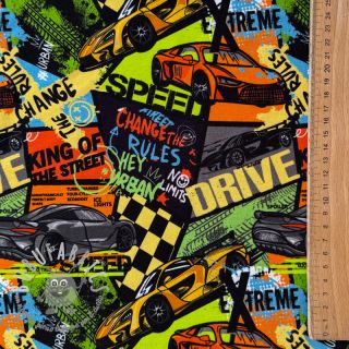 Jersey Fast cars multi digital print