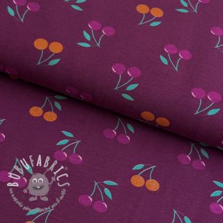 Jersey GLITTER Cherries berry