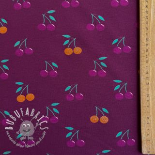 Jersey GLITTER Cherries berry