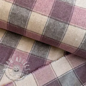 Tessuto per tailleur da donna YARN DYED BRUSHED Check blush