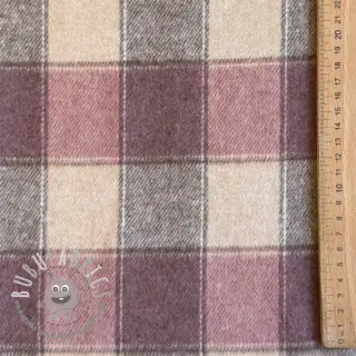 Tessuto per tailleur da donna YARN DYED BRUSHED Check blush