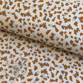 Jersey con lino Small flowers naturals