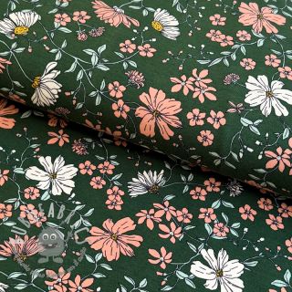 Jersey Flowers dark green
