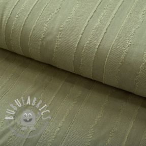 Tessuto di cotone JACQUARD Stripes army green