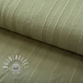 Tessuto di cotone JACQUARD Stripes army green