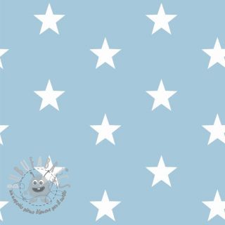 Tessuto di cotone Stars light blue