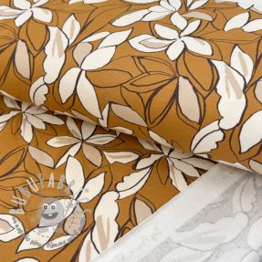 Felpa Big flowers ochre digital print