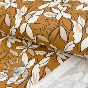 Felpa Big flowers ochre digital print