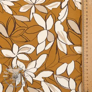 Felpa Big flowers ochre digital print