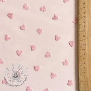 Tulle per TUTU Flock shiny hearts old pink