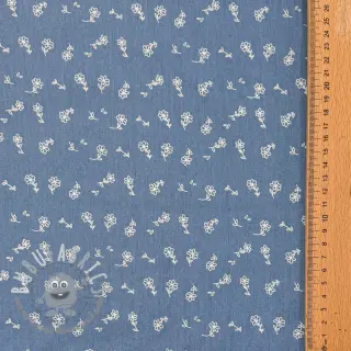 JEANS STRETCH Small retro flowers jeans