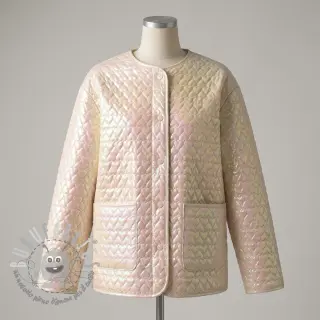 Tessuto trapuntato Fancy hearts baby pink