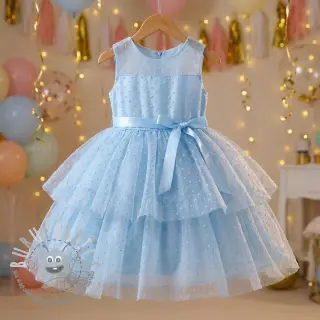 Tulle per TUTU DOTS light blue