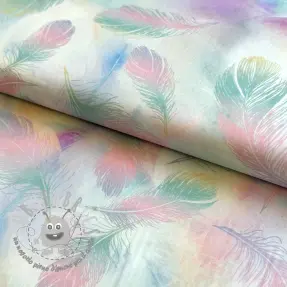 Tessuto di cotone VOILE Feathers digital print