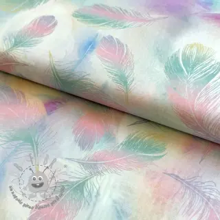 Tessuto di cotone VOILE Feathers digital print