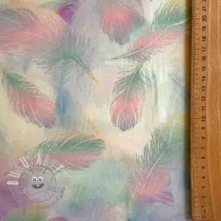 Tessuto di cotone VOILE Feathers digital print