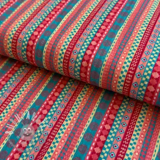Tessuto di cotone Bubble Stripe design A digital print