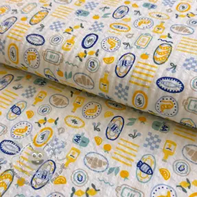 Tessuto di cotone Bubble Stripe design C digital print