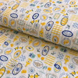 Tessuto di cotone Bubble Stripe design C digital print