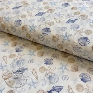 Tessuto di cotone DOBBY Shells digital print