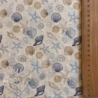 Tessuto di cotone DOBBY Shells digital print