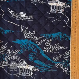 Tessuto di cotone QUILT DOUBLE SIDED Square design B