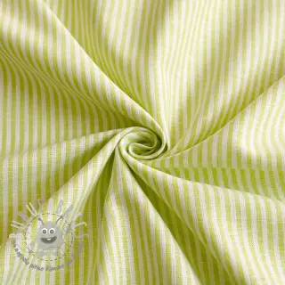 Lino con cotone Stripe lime
