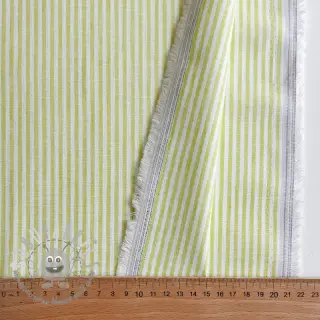 Lino con cotone Stripe lime