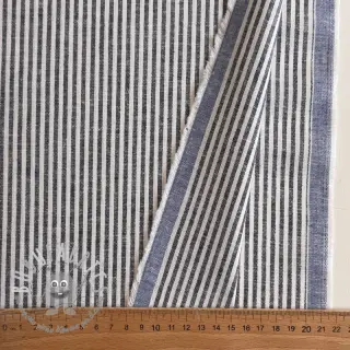 Lino con cotone Stripe navy