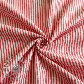 Lino con cotone Stripe red