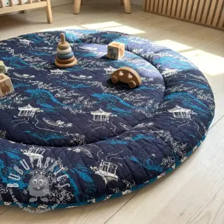 Tessuto di cotone QUILT DOUBLE SIDED Square design B